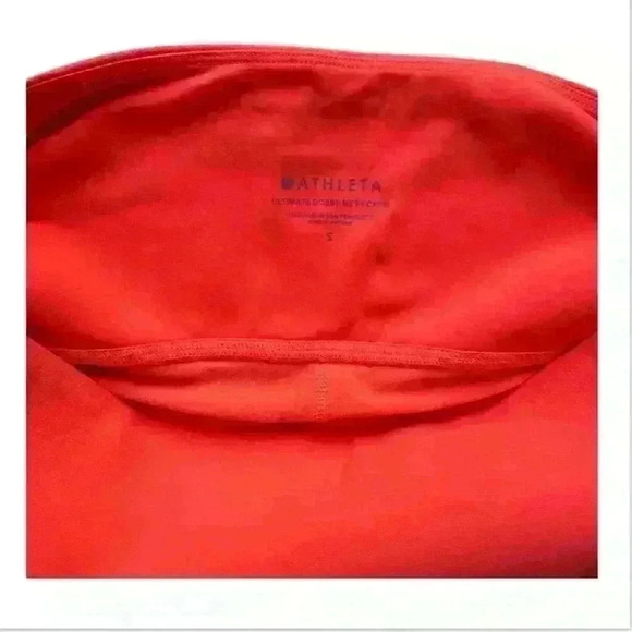 Athleta All In crop leggings, coral, small, S, 4/6, Workout, Stash pocket, mesh - Picture 5 of 7